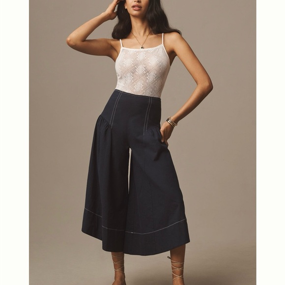 By Anthropologie Pants - Anthropologie Linen Extended Waist Pants Size 10/Medium NWT